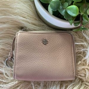 Tory Burch Mercer Half Zip Wallet Key Card Case